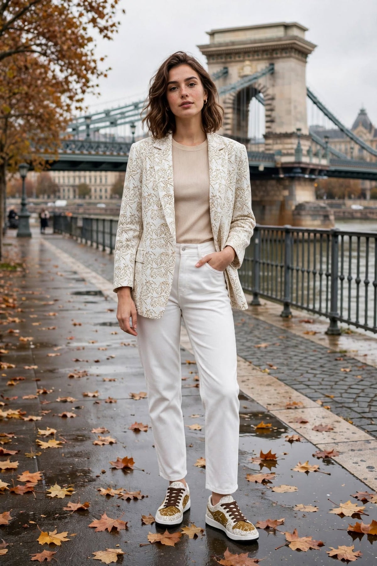 Falling Grace White Blazer