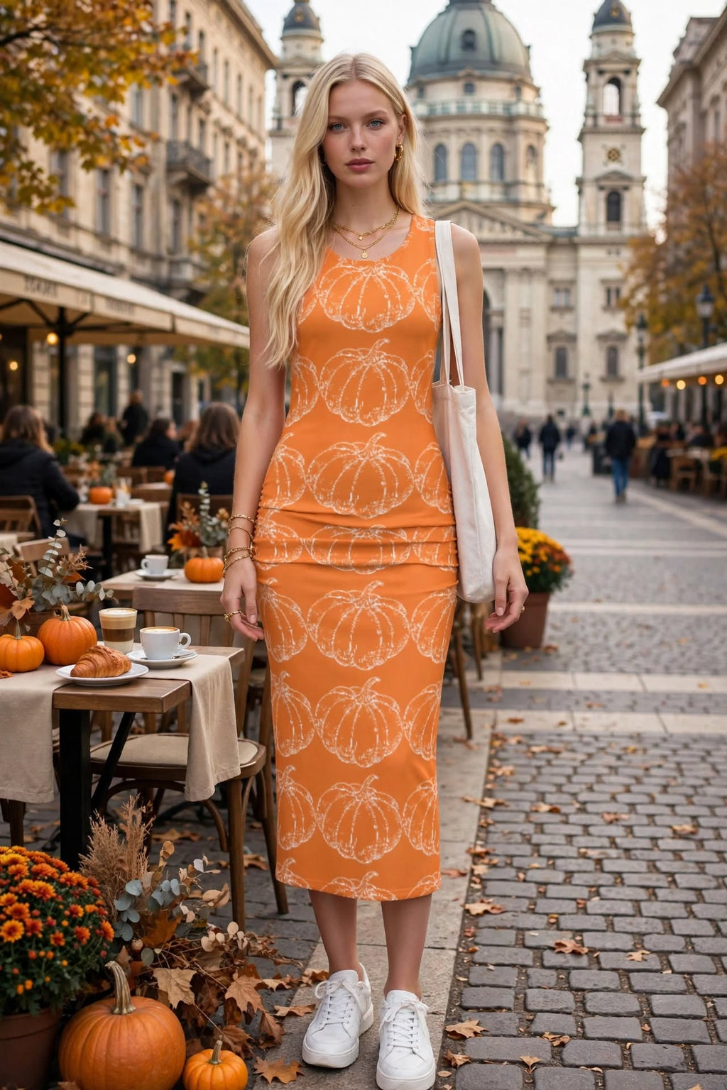 Pumkin Spice Midi Dress