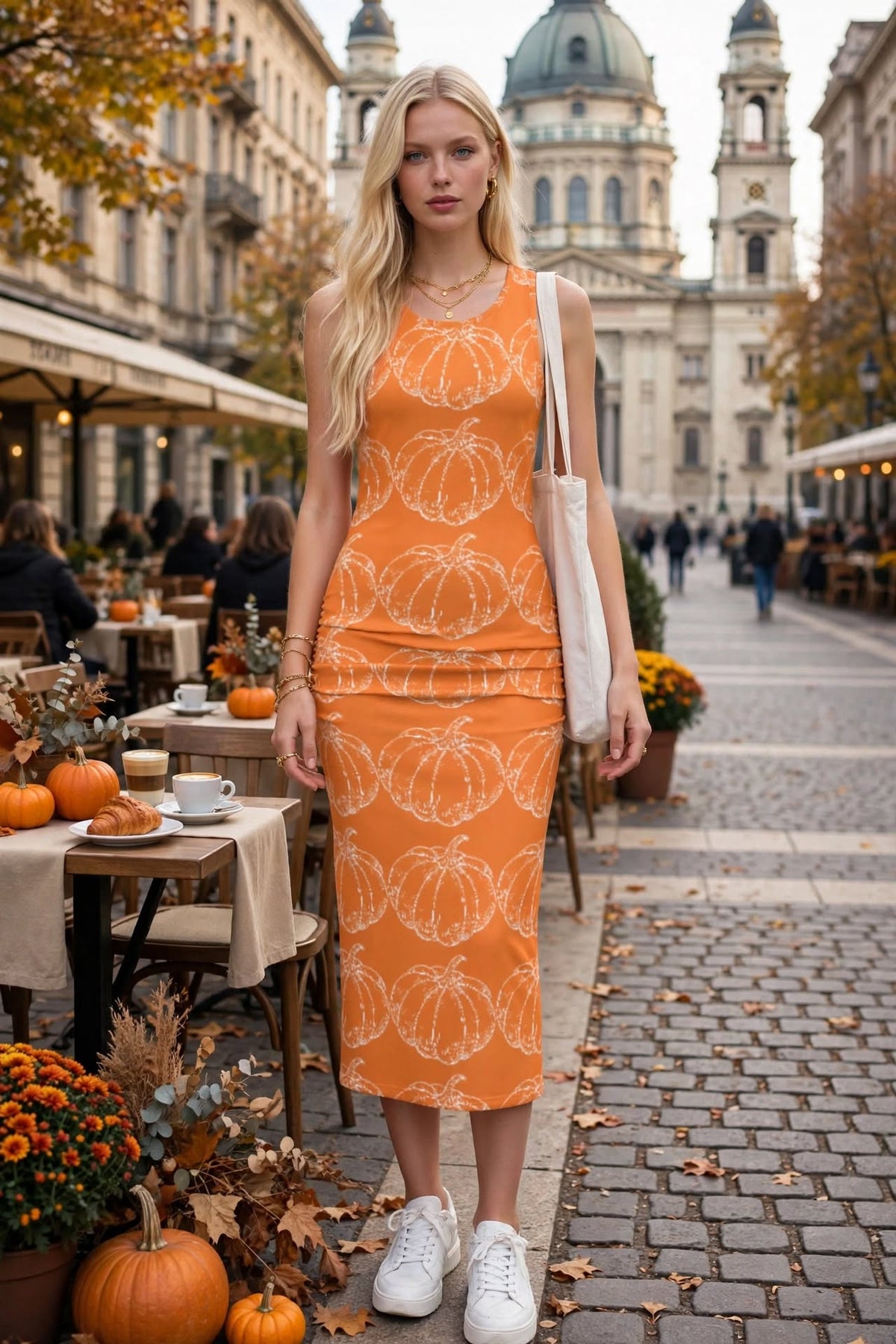Pumkin Spice Midi Dress