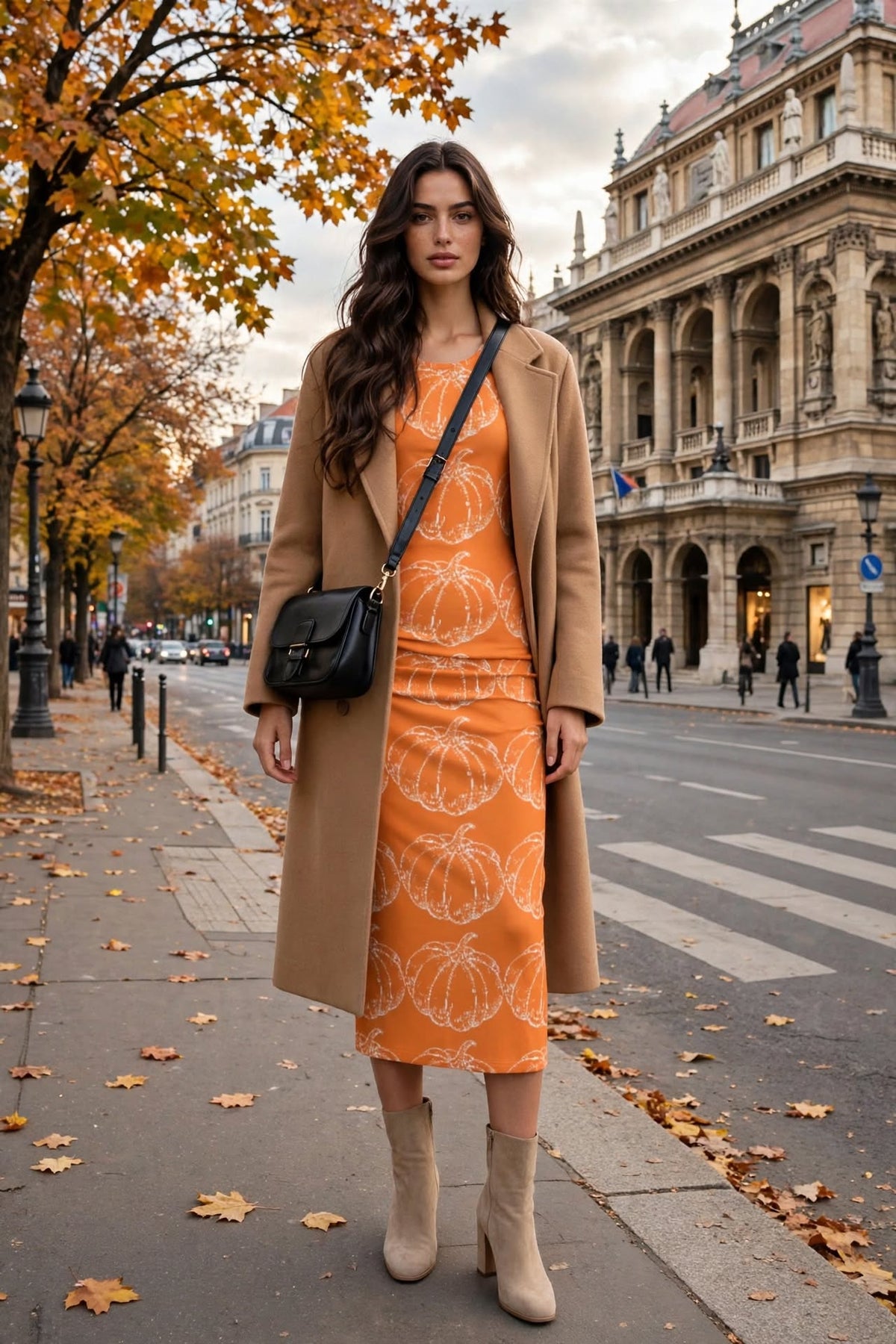 Pumkin Spice Midi Dress