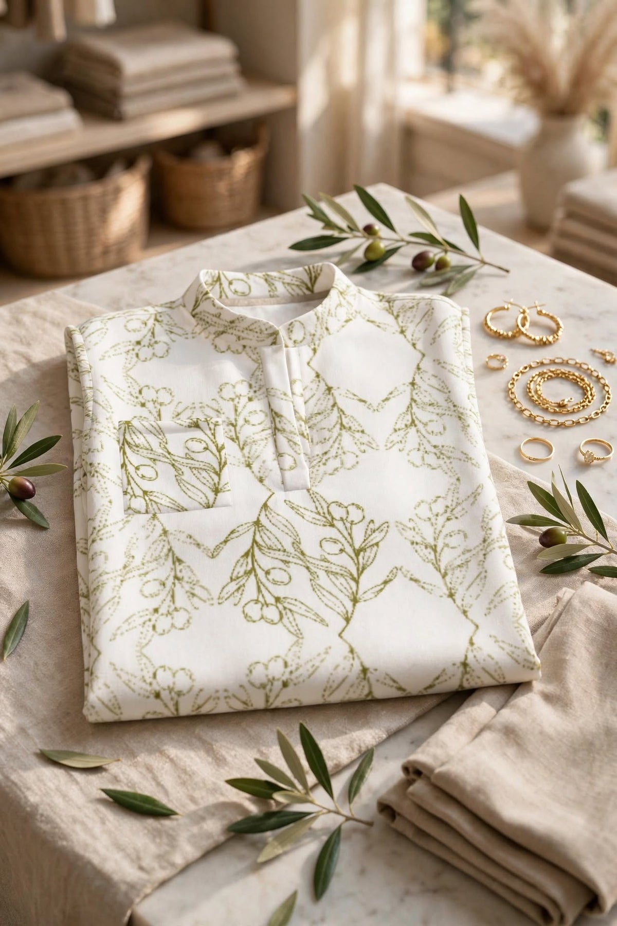 Olive Signature Grace Top