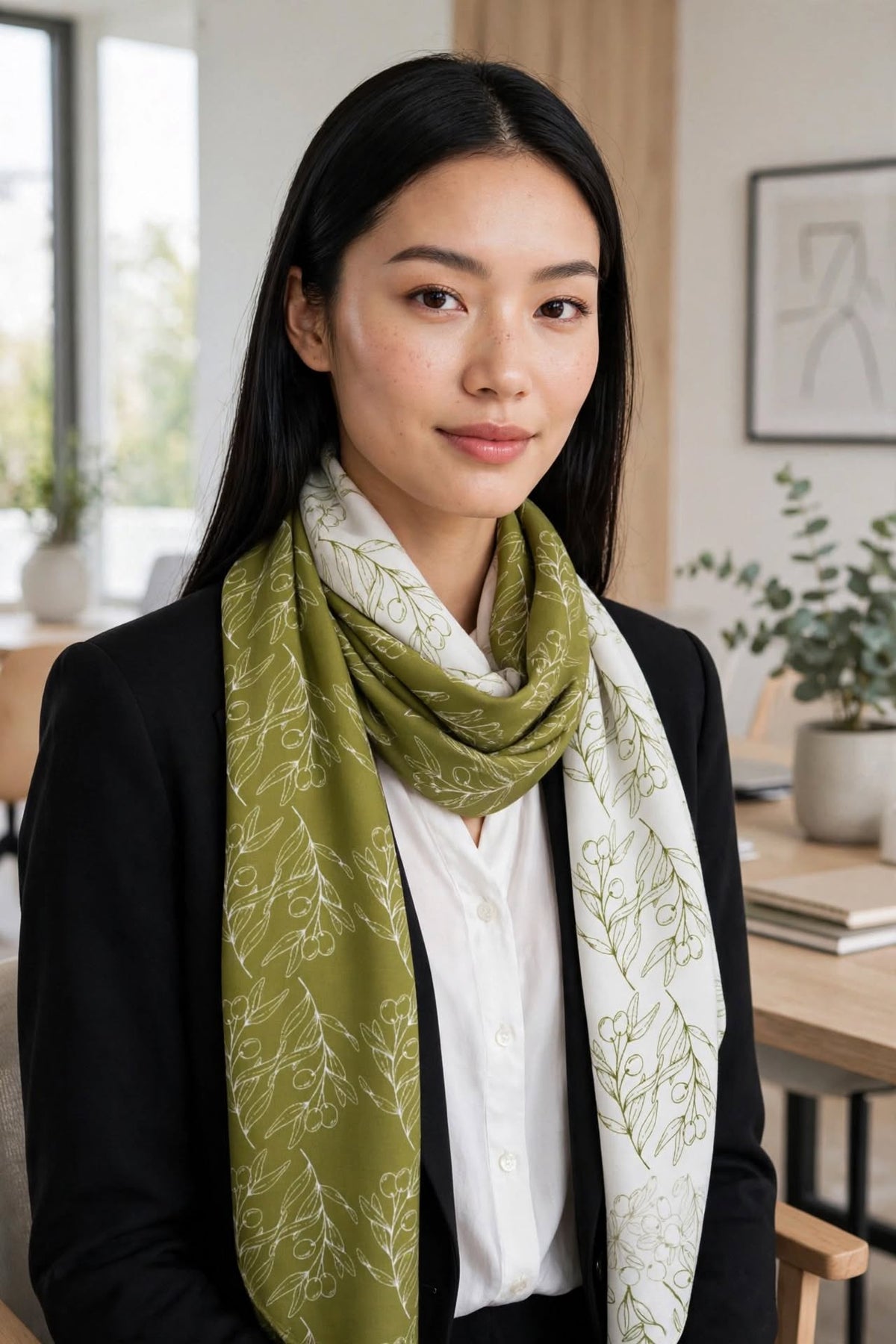 Olive Signature Scarf
