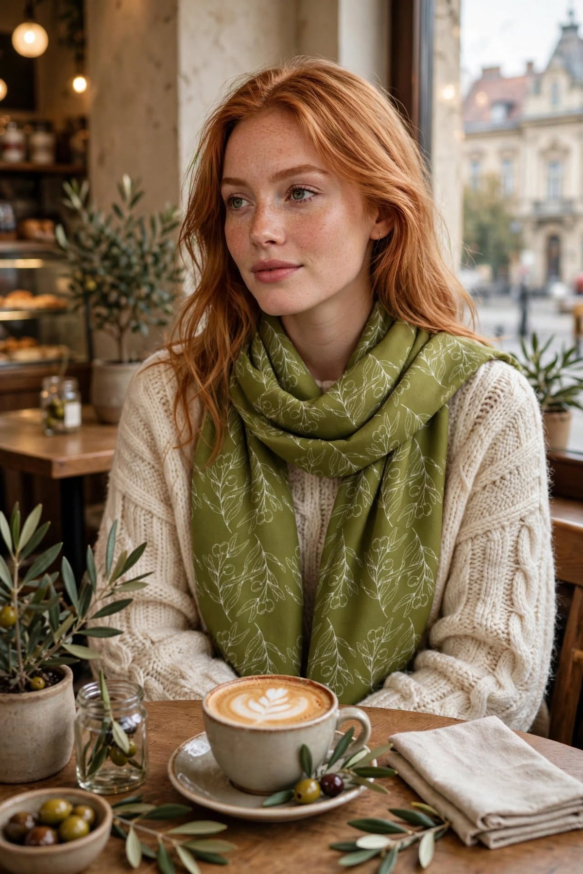 Olive Signature Scarf