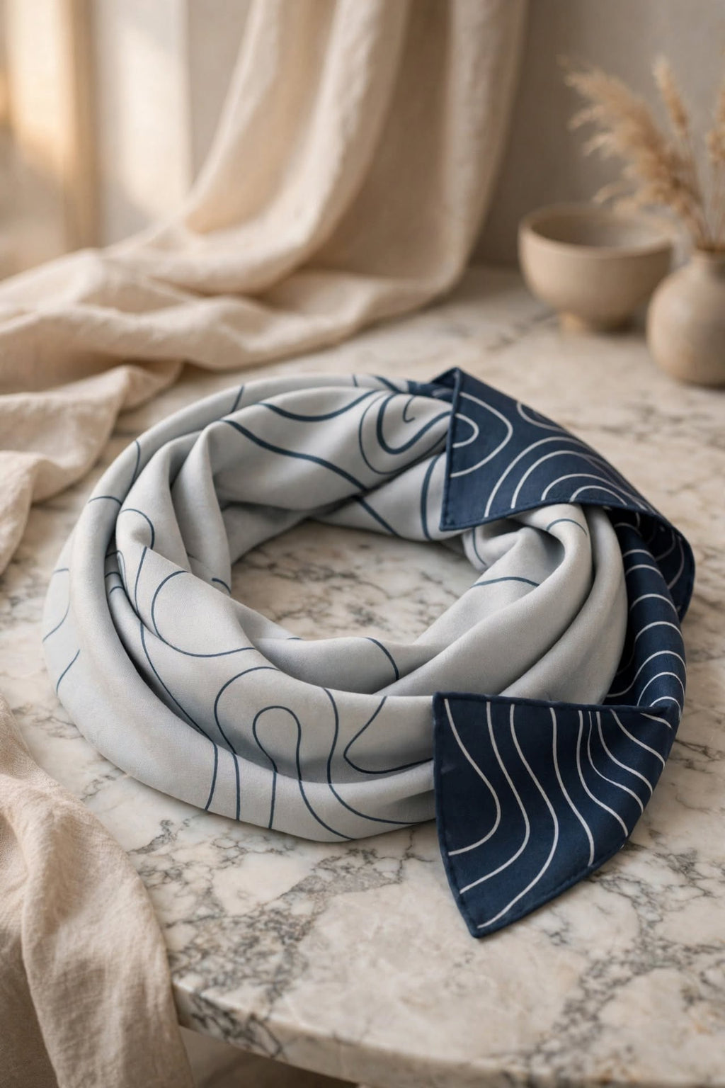 Blue Noir Scarf