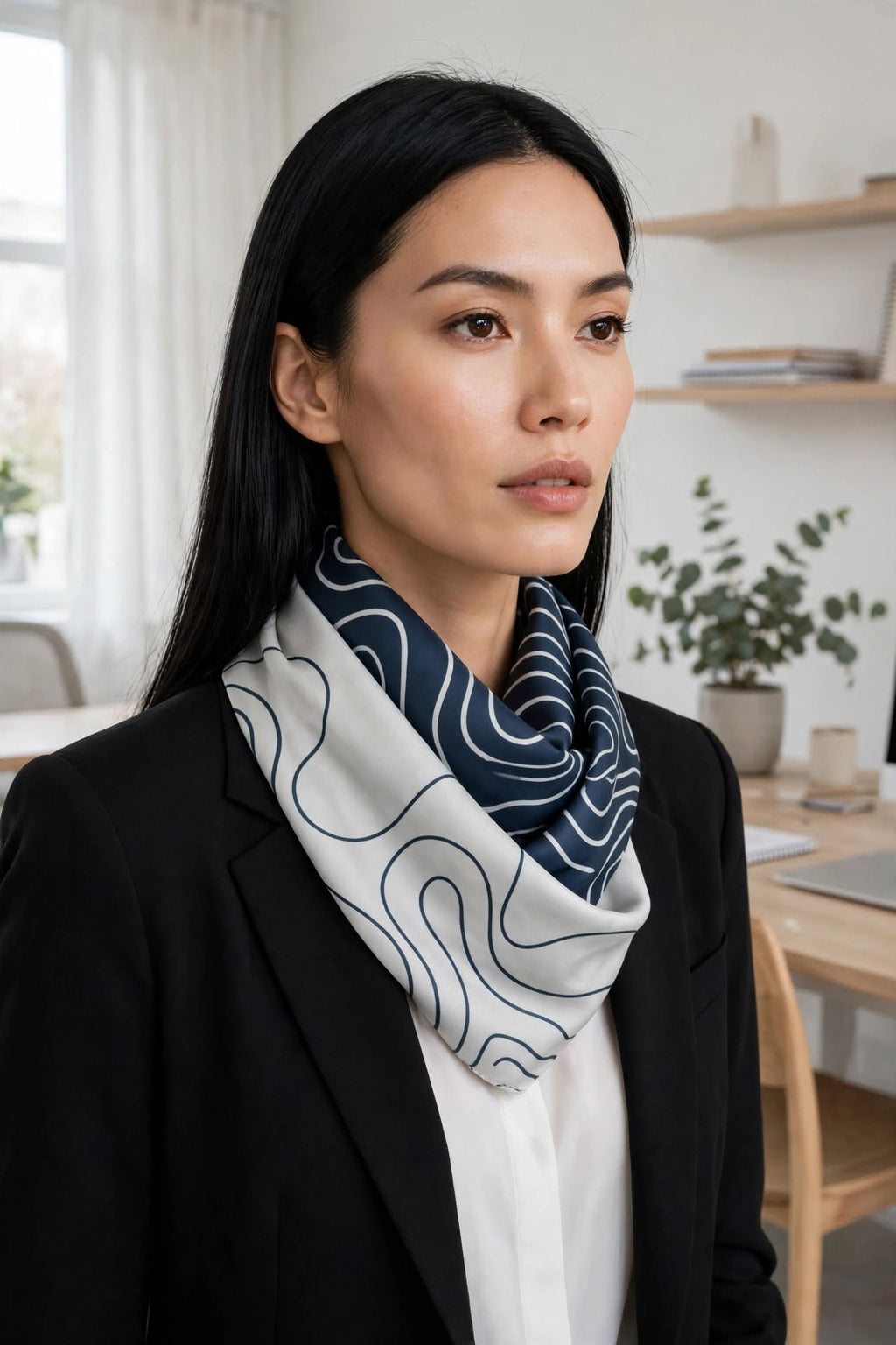 Blue Noir Scarf