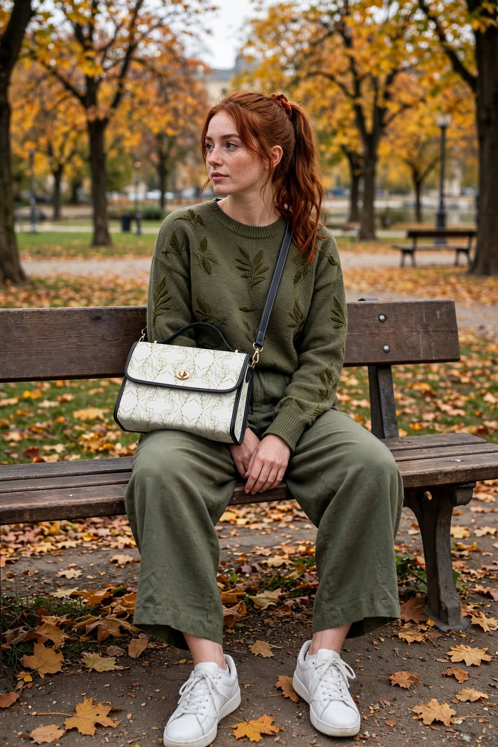 Olive Signature White Mini Bag