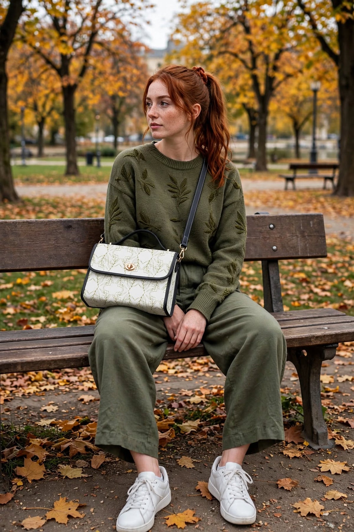 Olive Signature White Mini Bag