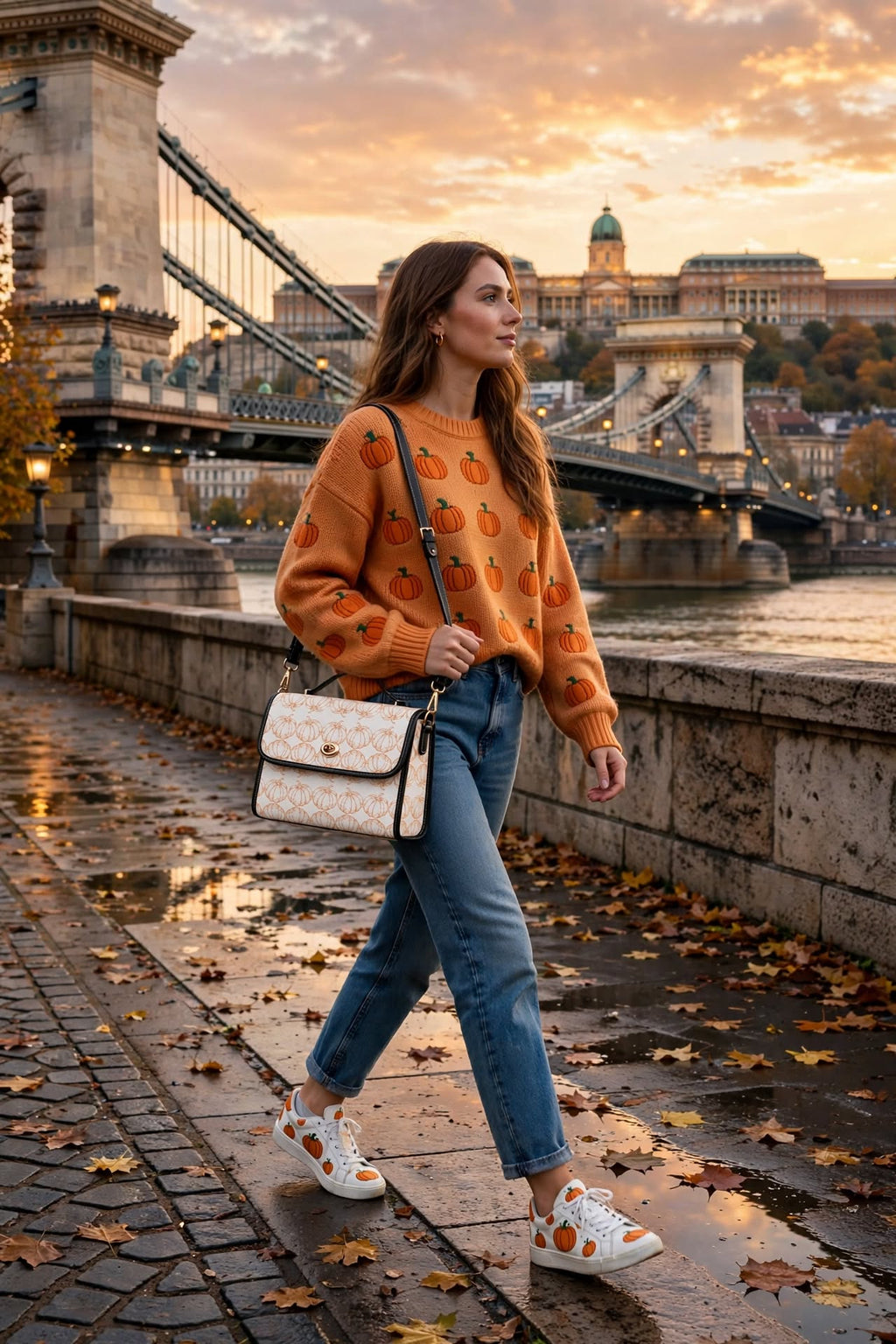 Pumpkin Spice White Mini Bag