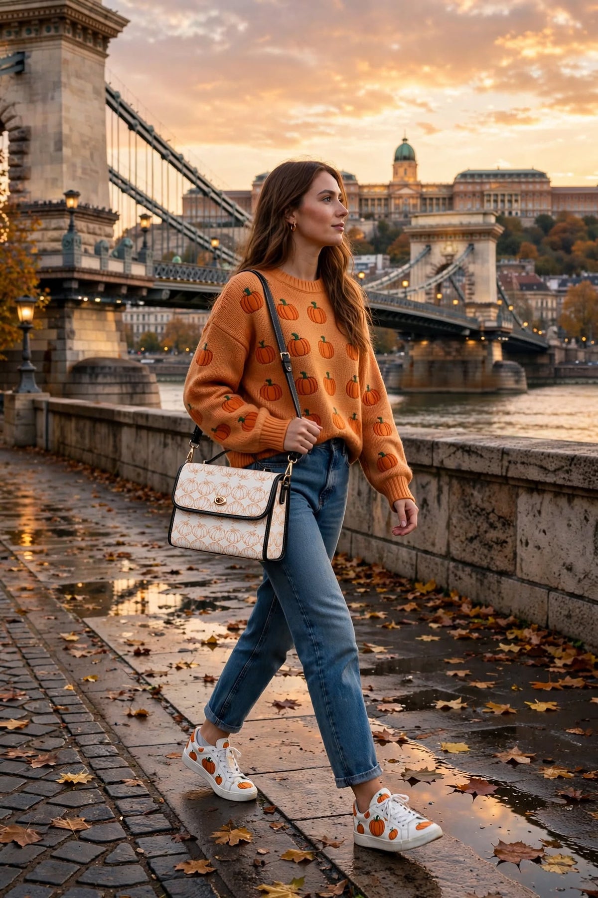 Pumpkin Spice White Mini Bag