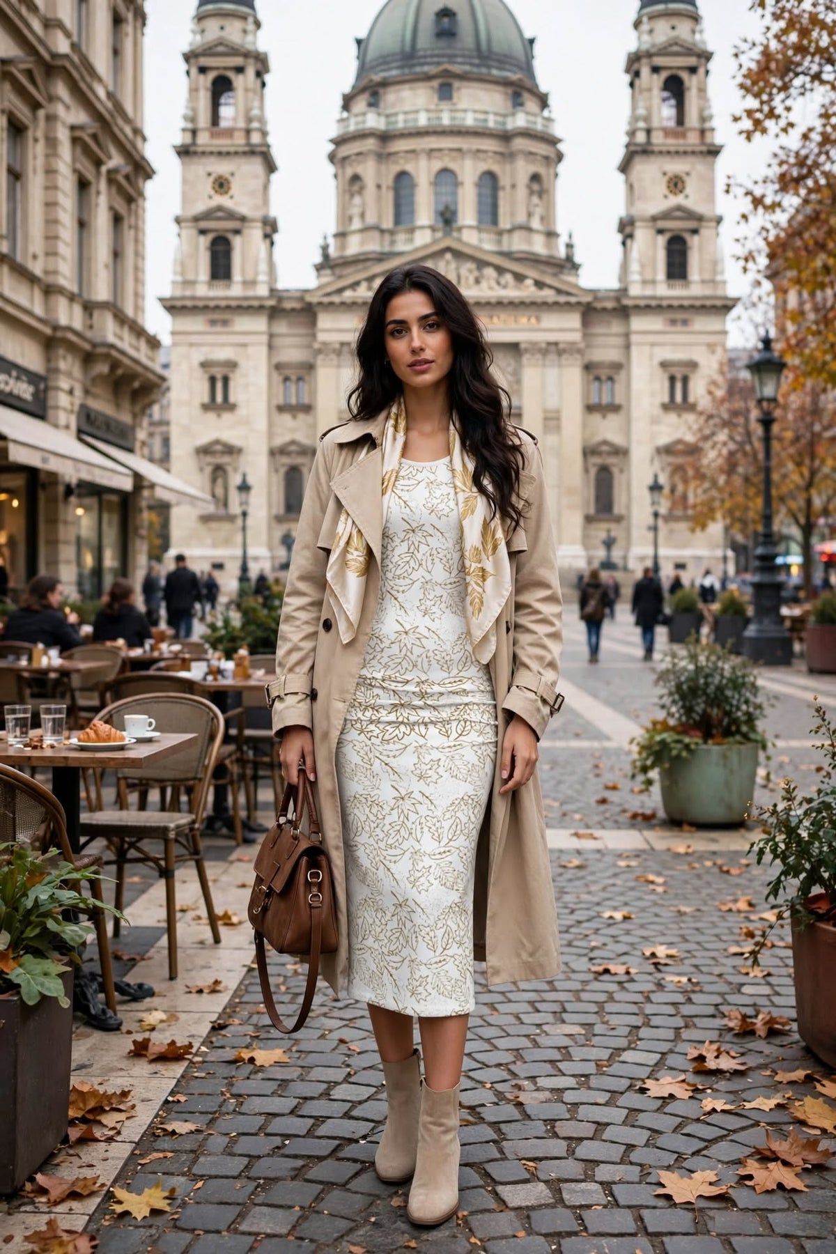 Falling Grace  White Midi Dress