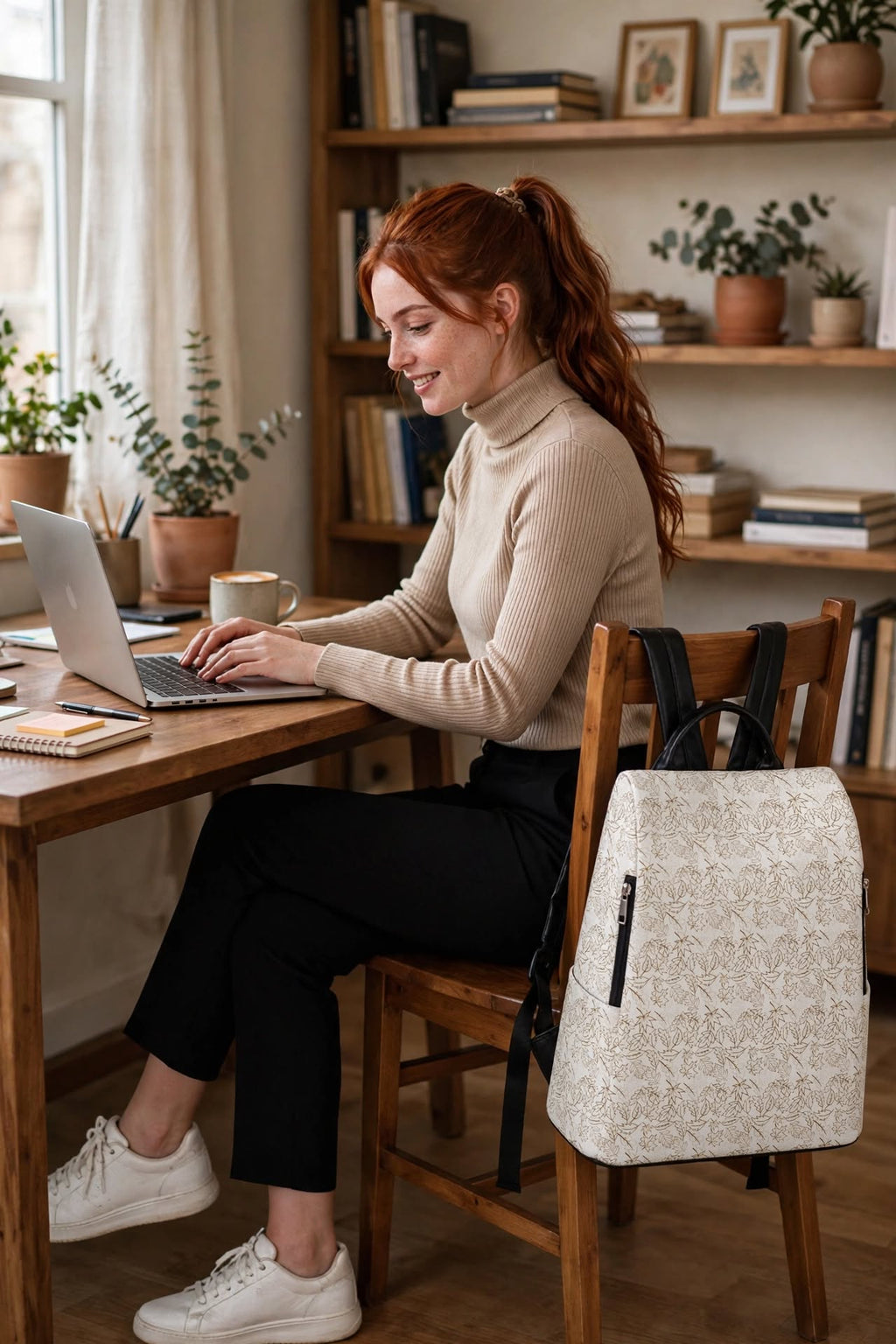 Falling Grace White Backpack
