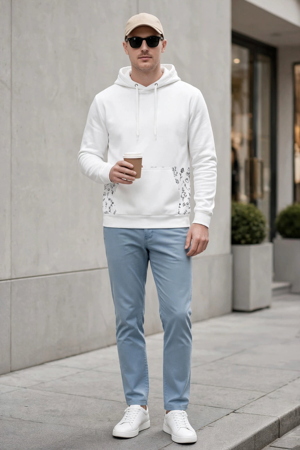 Felpa con cappuccio Botanical