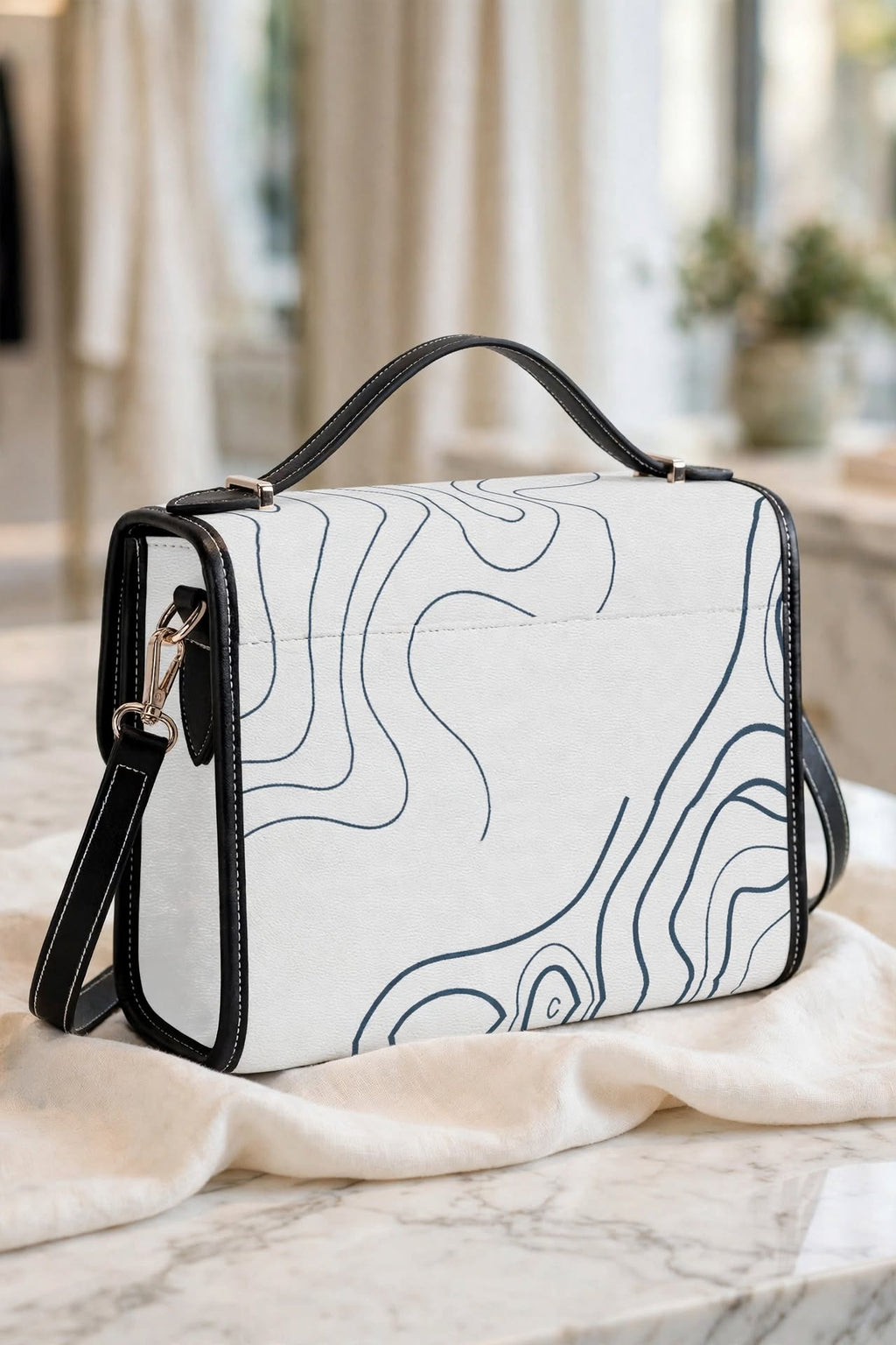 Blue Noir White Mini Bag