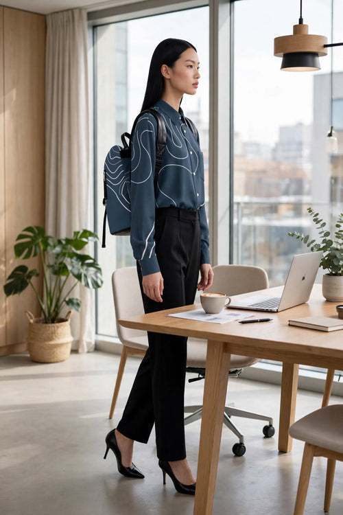 Blue Noir Blouse