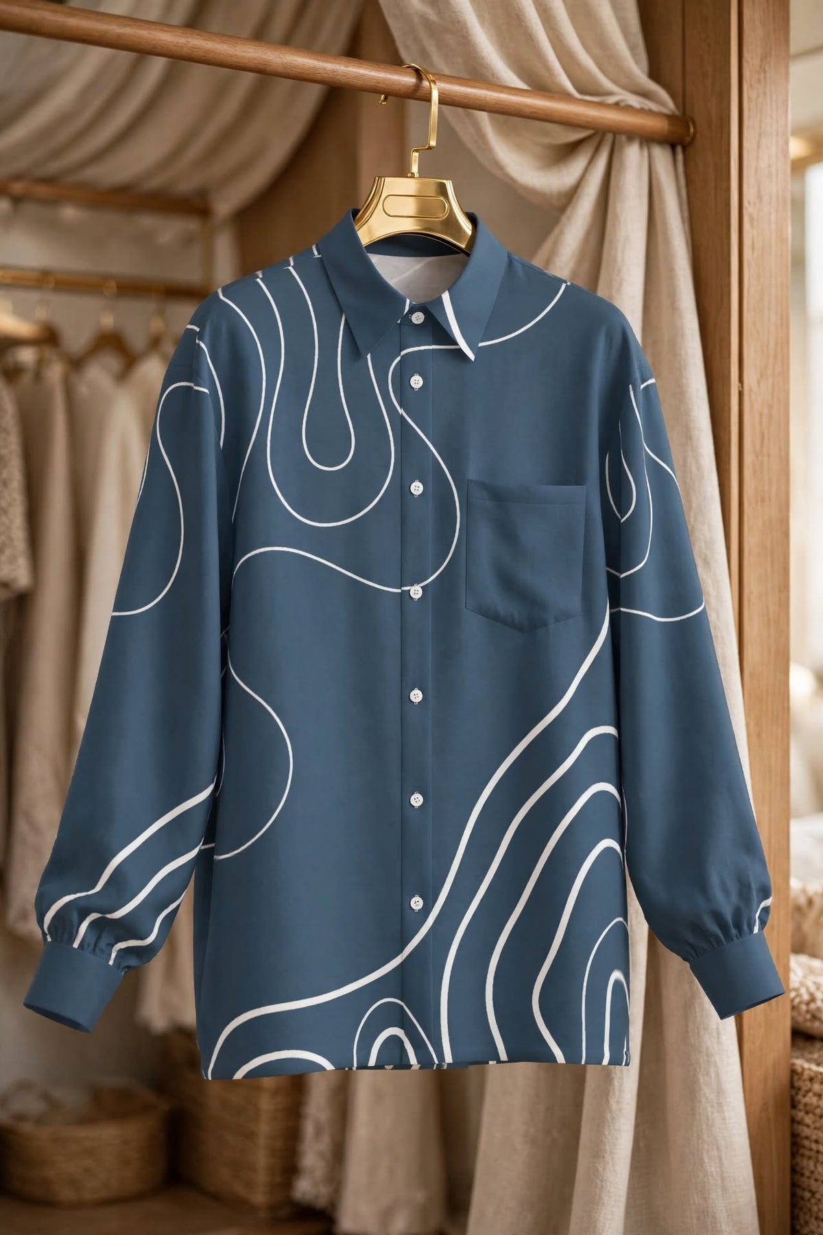 Blue Noir Blouse