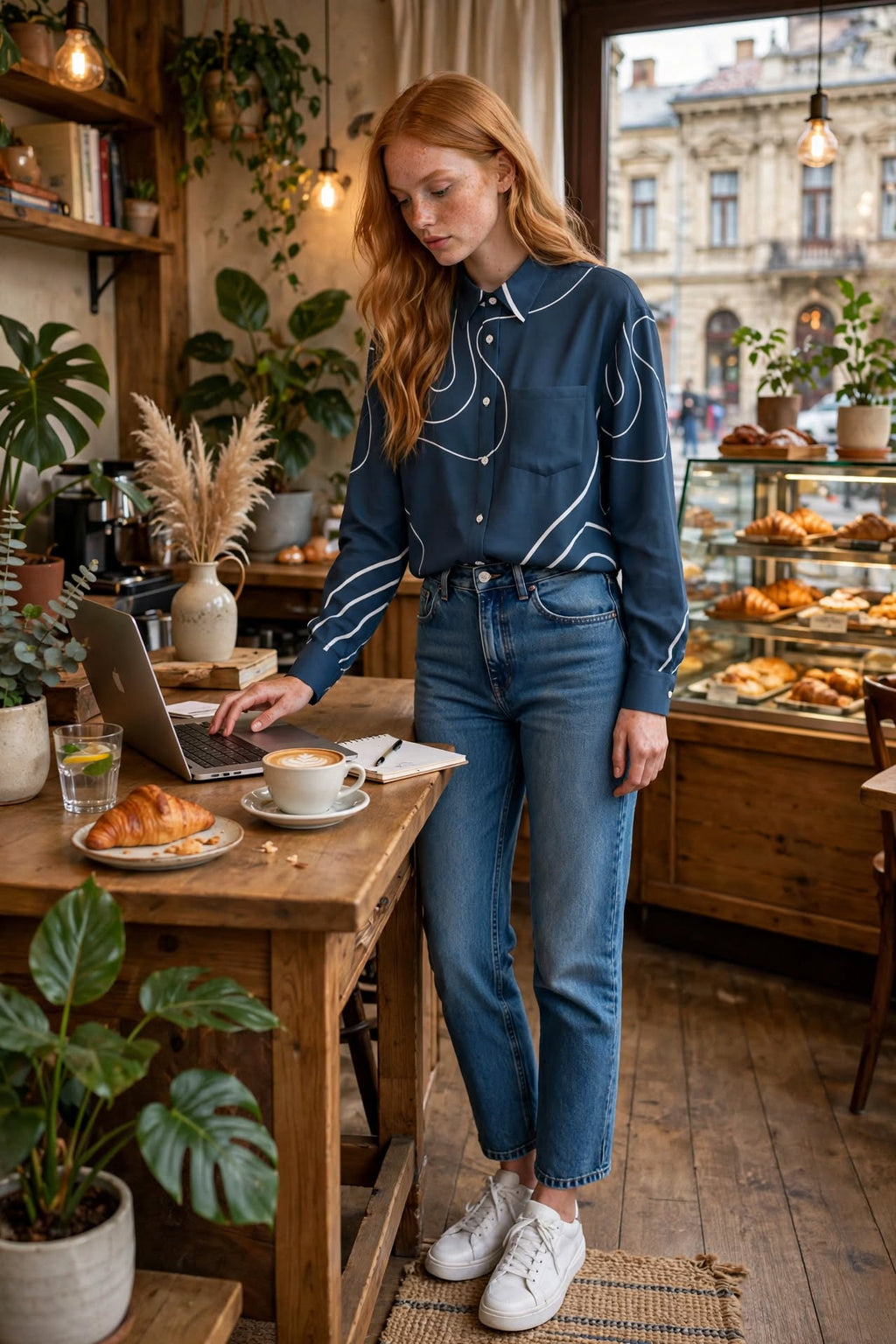 Blue Noir Blouse