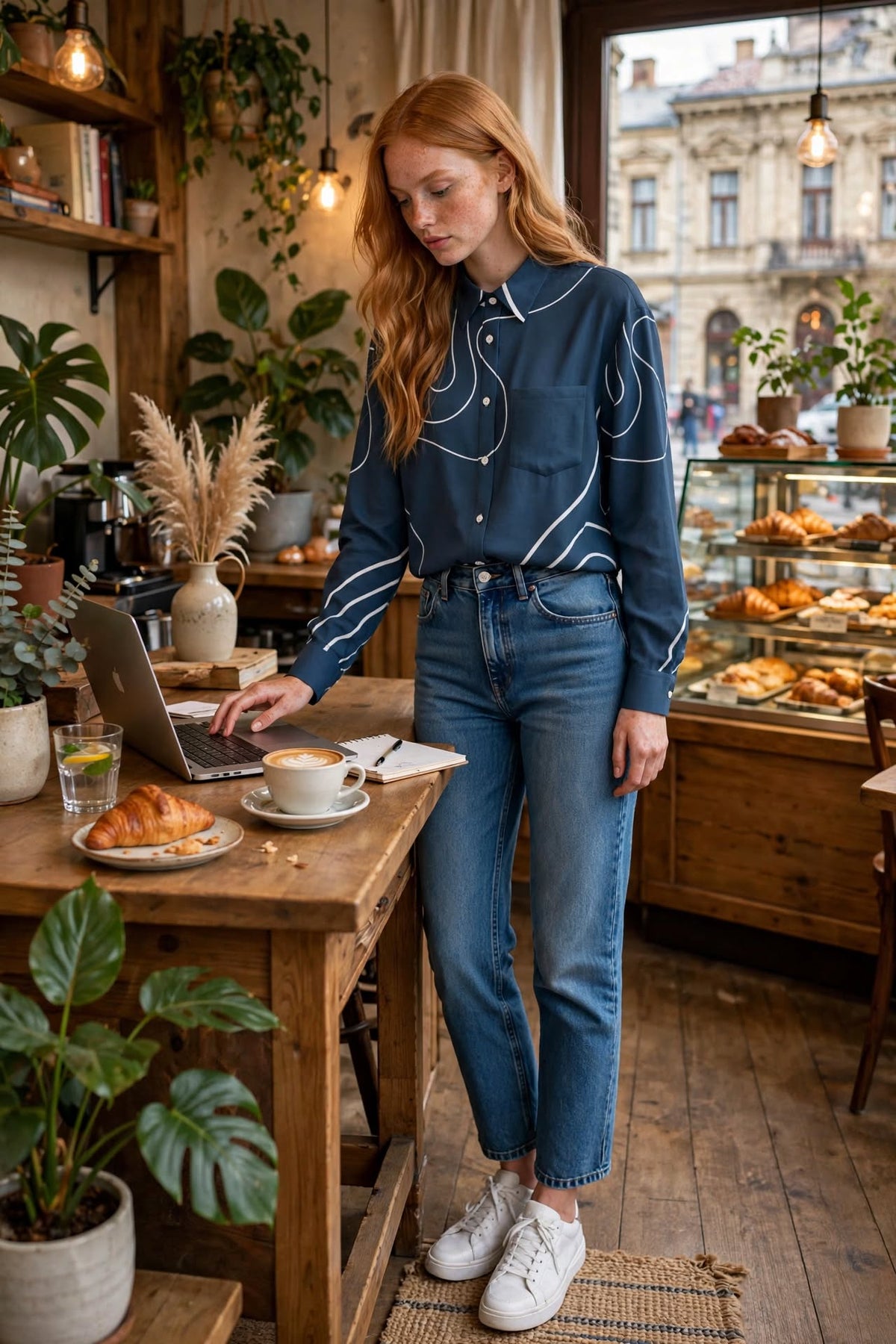 Blue Noir Blouse