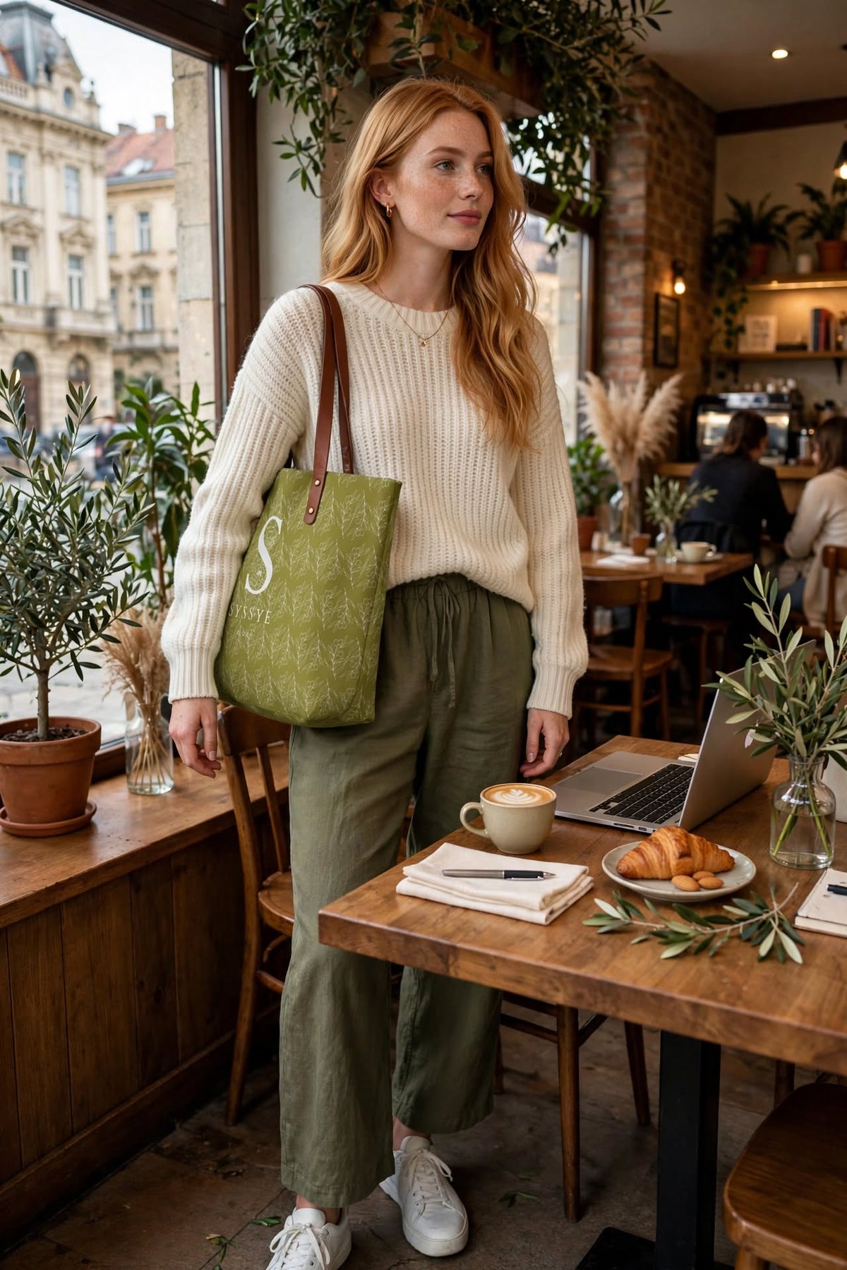 Olive Signature green bag