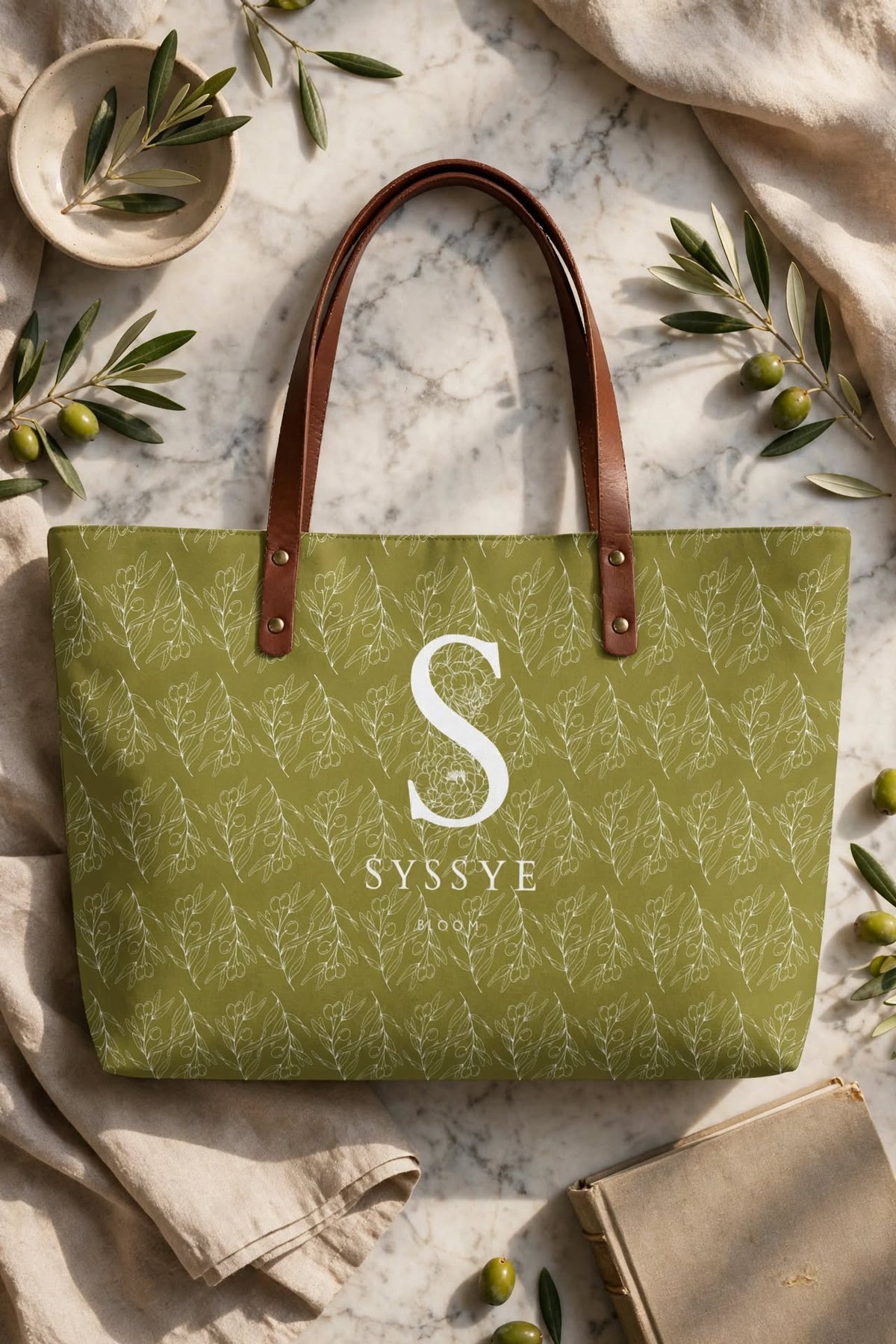 Olive Signature green bag