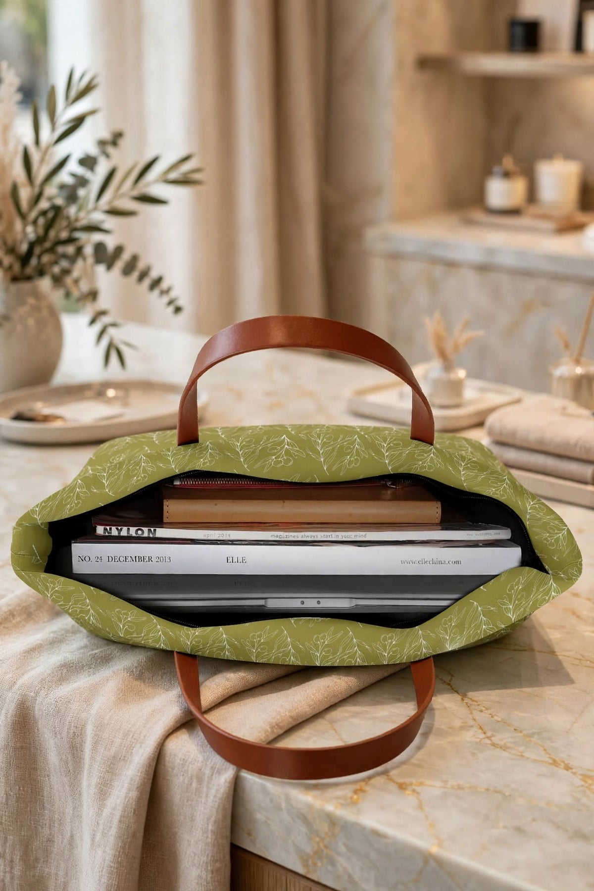 Olive Signature green bag