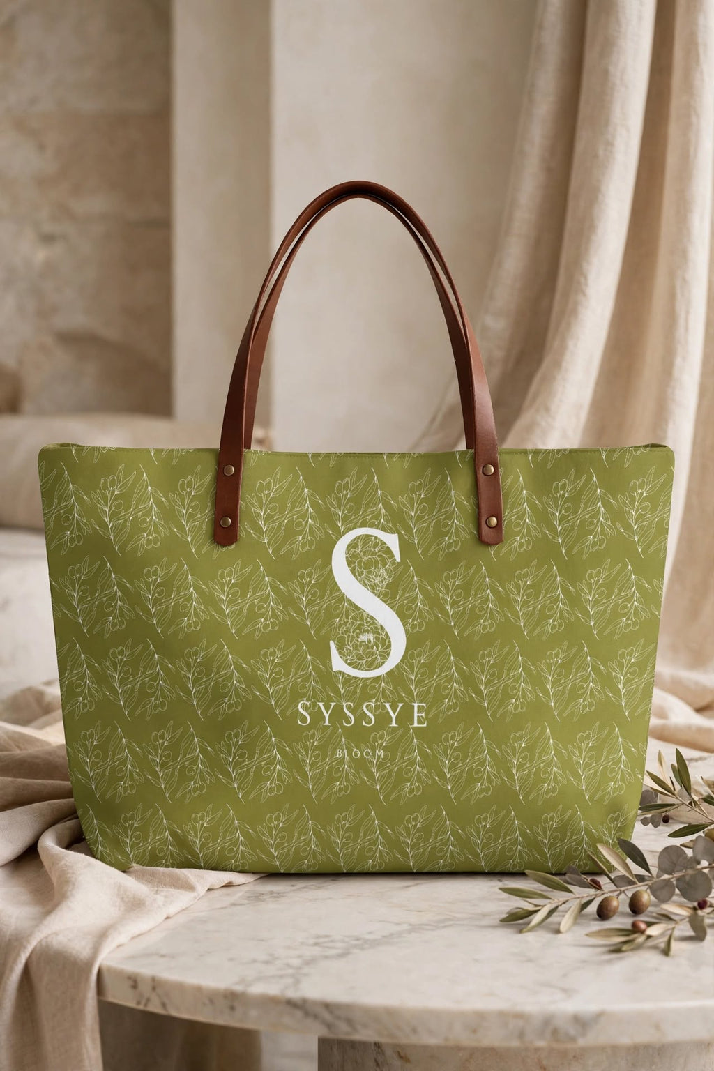 Olive Signature green bag