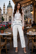 Blue Noir White Pants