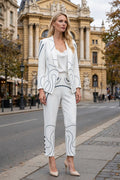 Blue Noir White Blazer