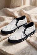Blue Noir White Shoes