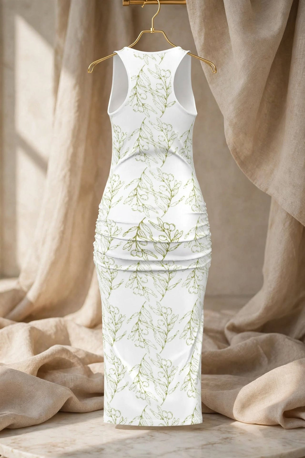 Olive Signature White Midi Dress