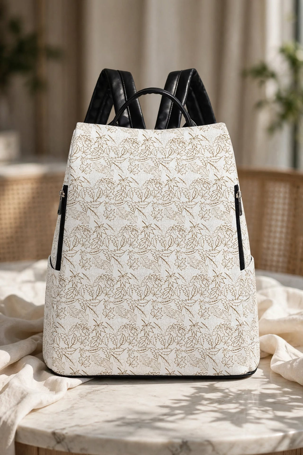 Falling Grace White Backpack