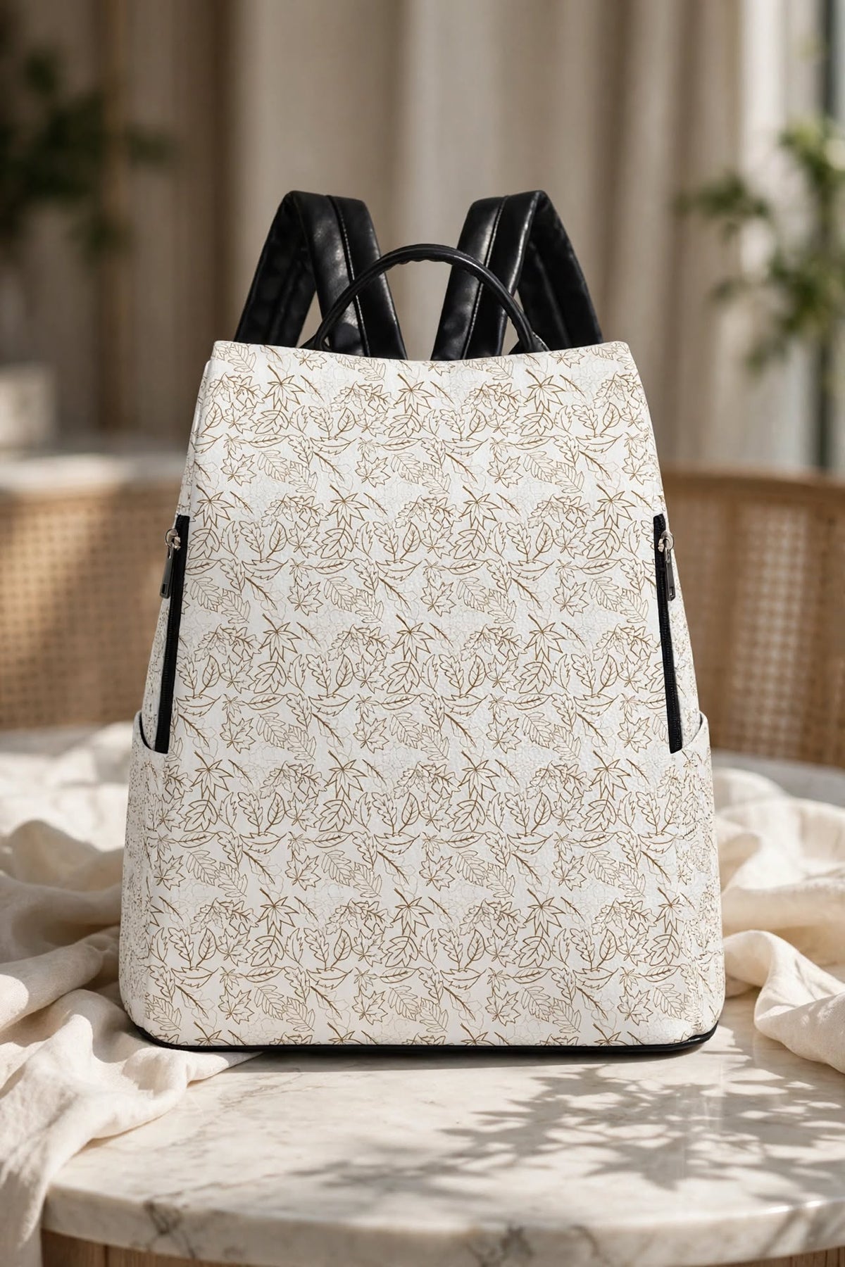 Falling Grace White Backpack