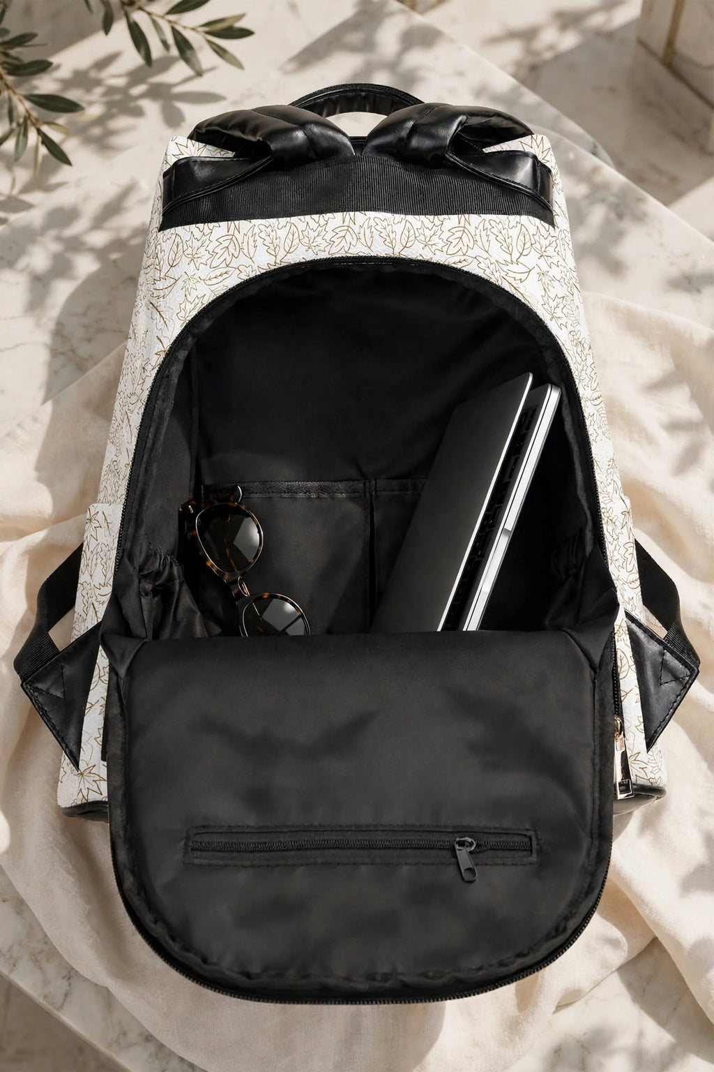 Falling Grace White Backpack