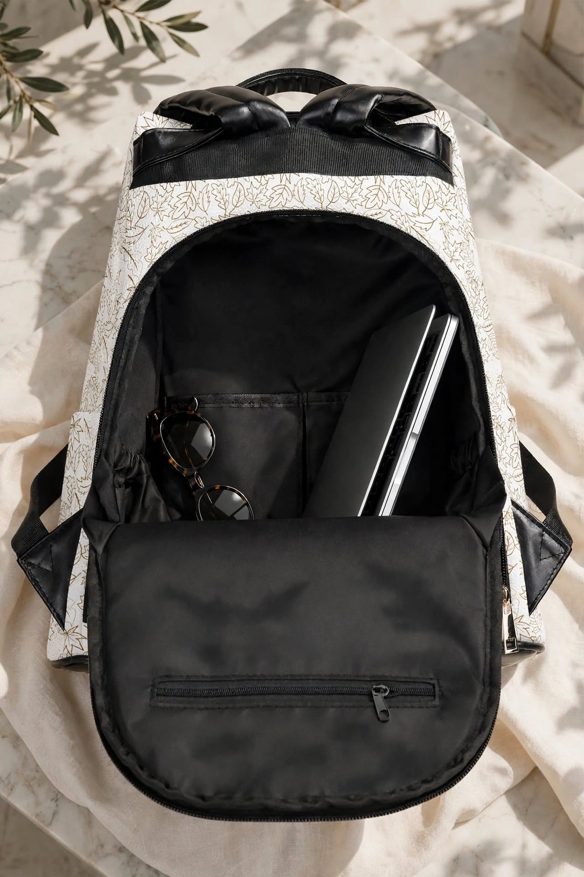 Falling Grace White Backpack