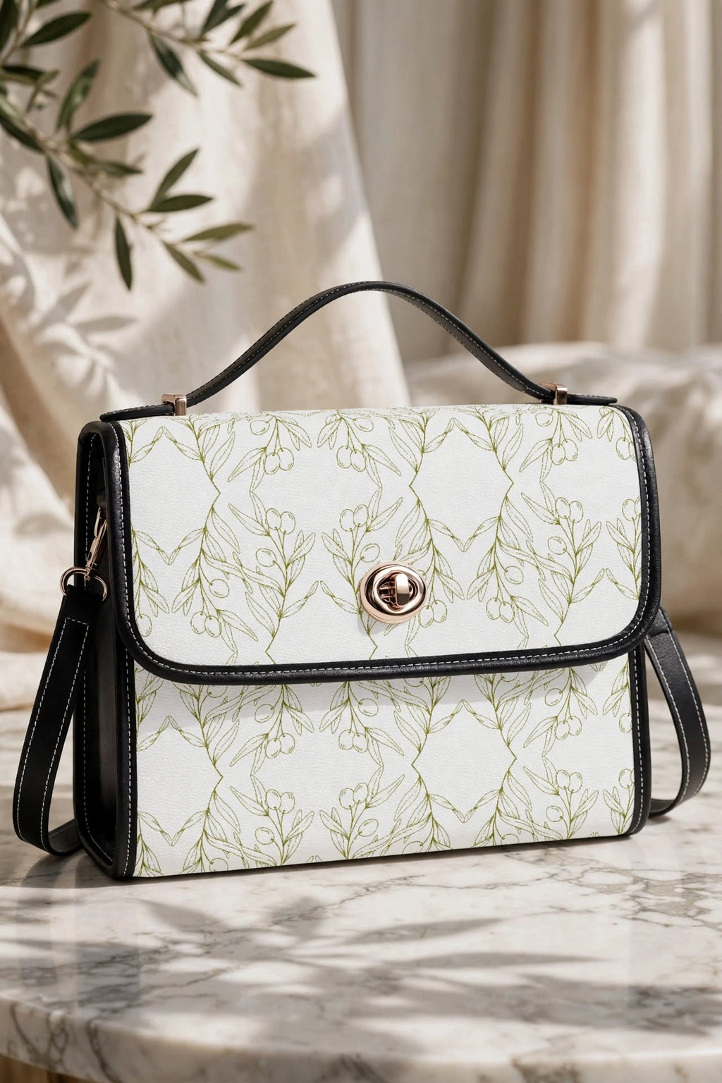 Olive Signature White Mini Bag