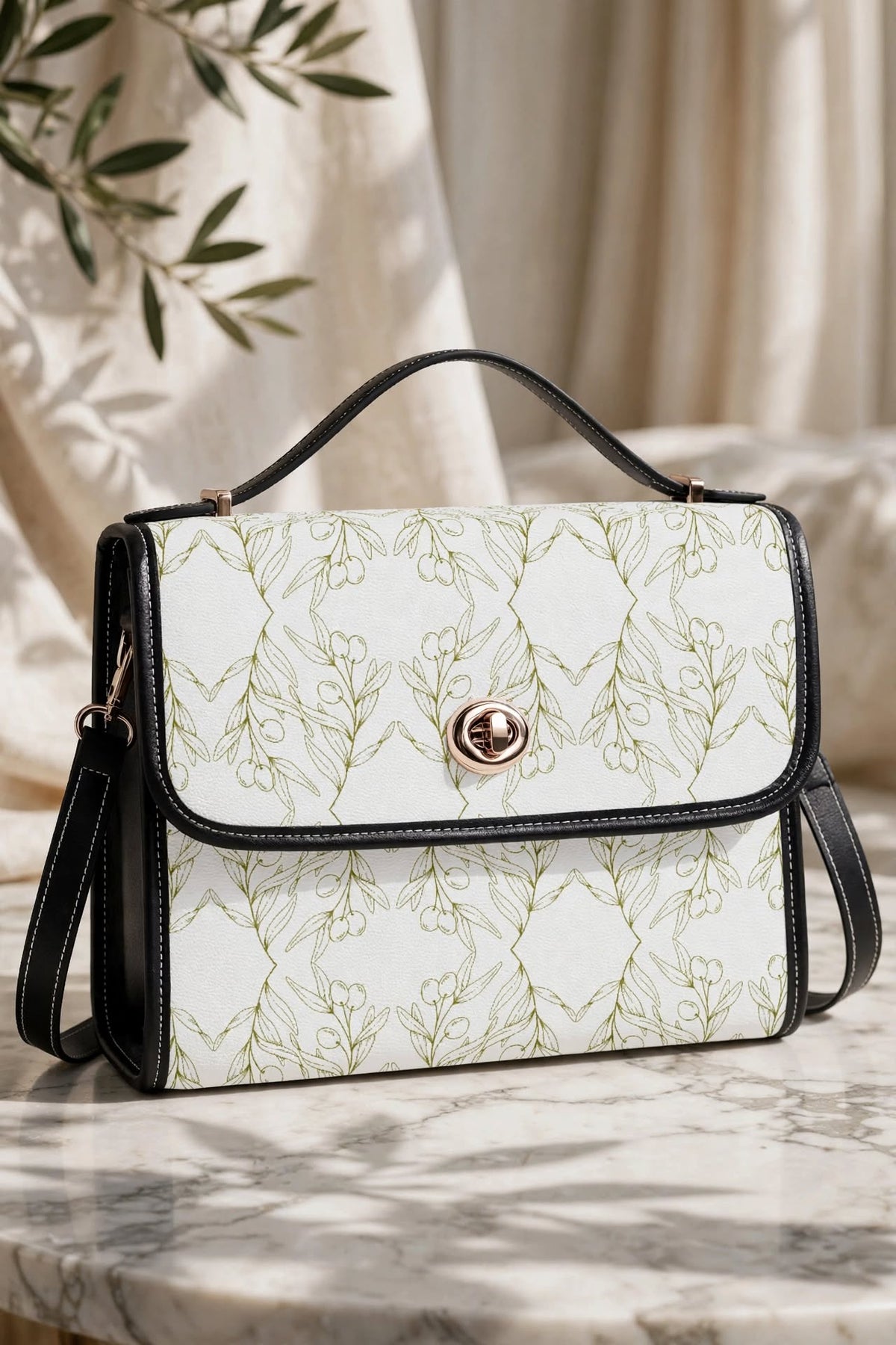 Olive Signature White Mini Bag