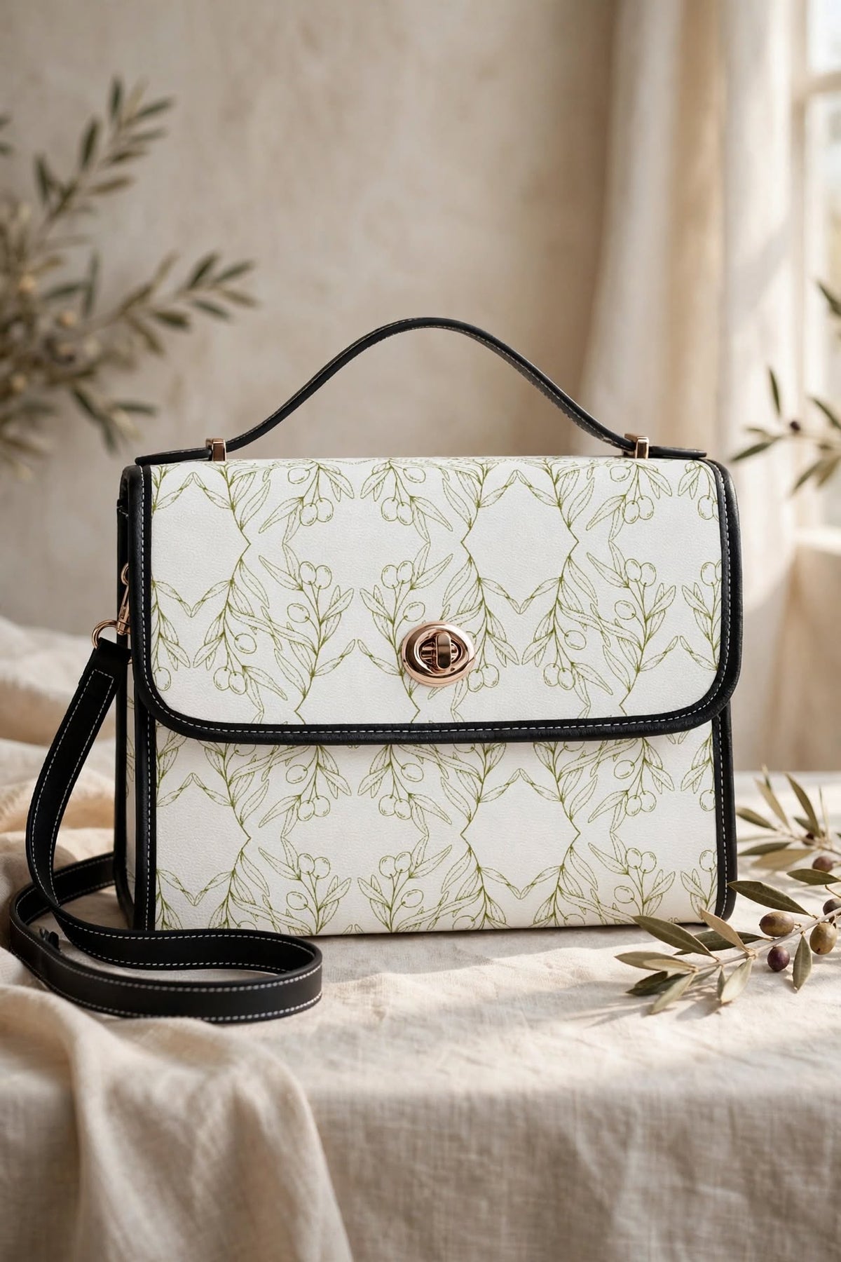 Olive Signature White Mini Bag