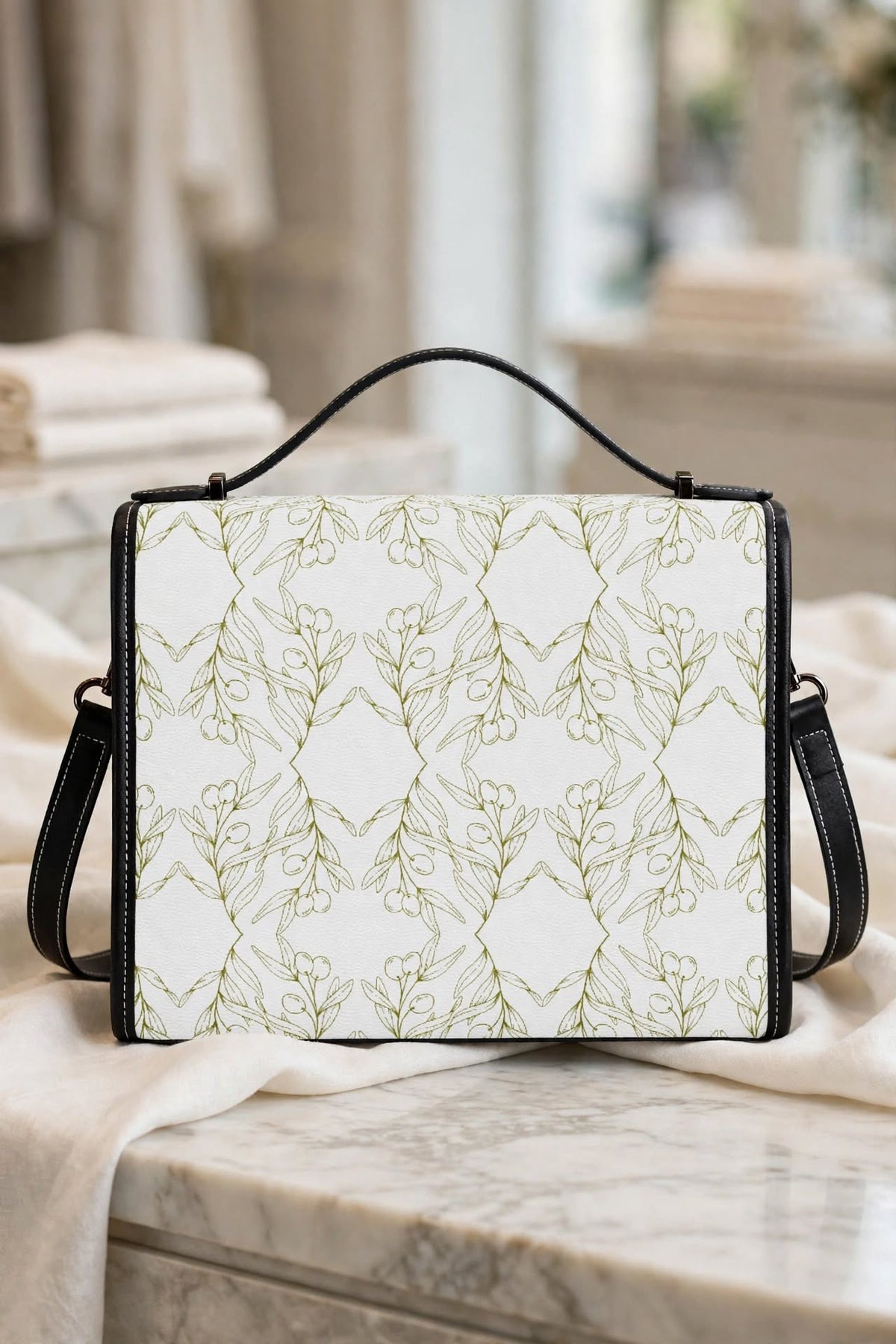 Olive Signature White Mini Bag